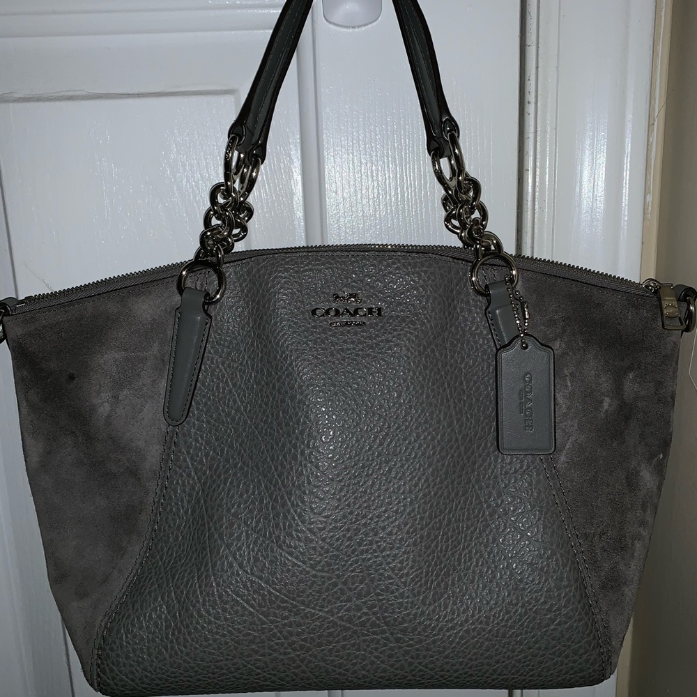 Authentic Grey Coach Bag